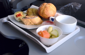comidas y bebidas en el vuelo